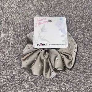 NEW SCUNCI Silver Bedazzled Scrunchie